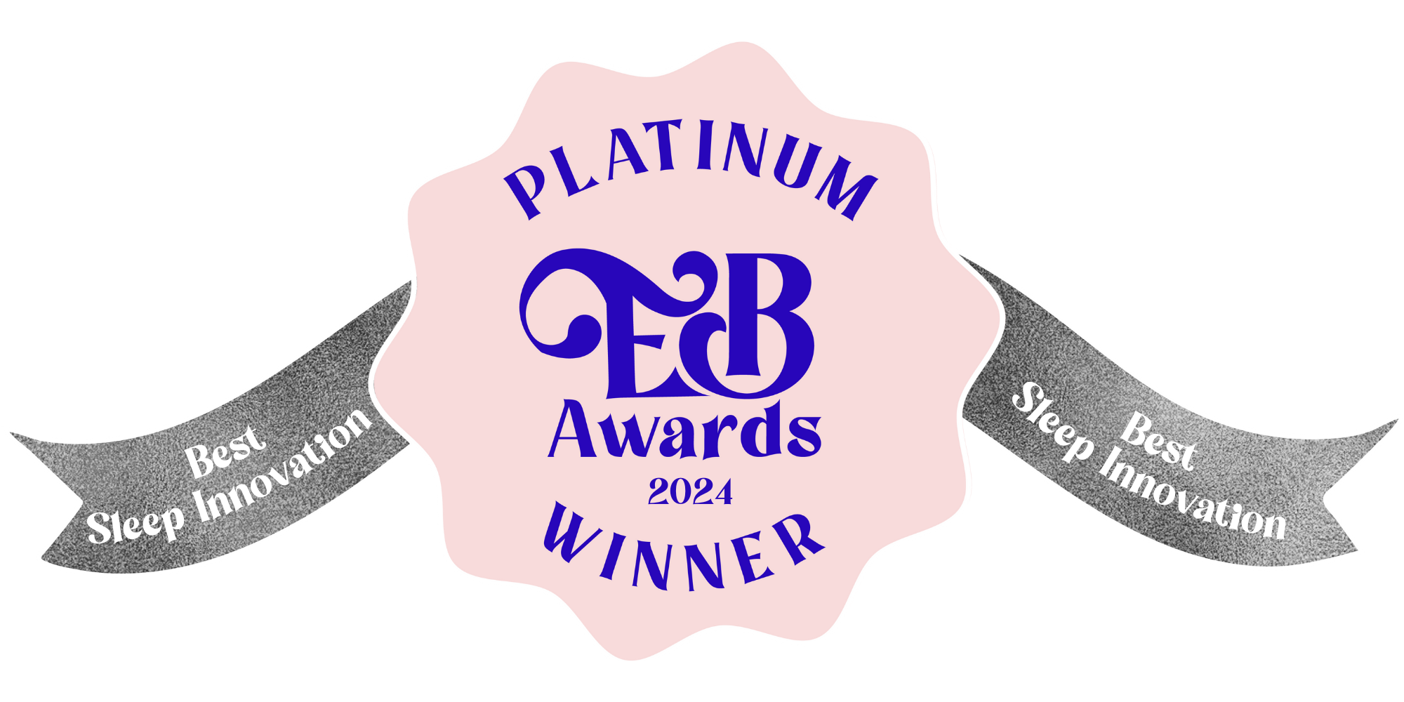 Platinum EB Awards 2024 winner badge with pink background and purple text.