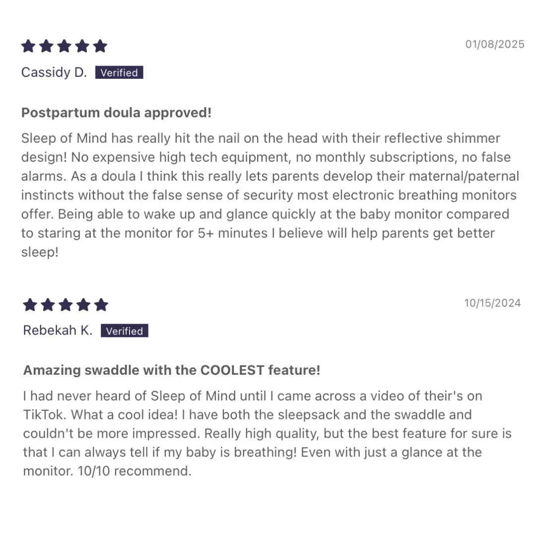 Breathing Reassurance Newborn Baby Swaddle Sleep of Mind