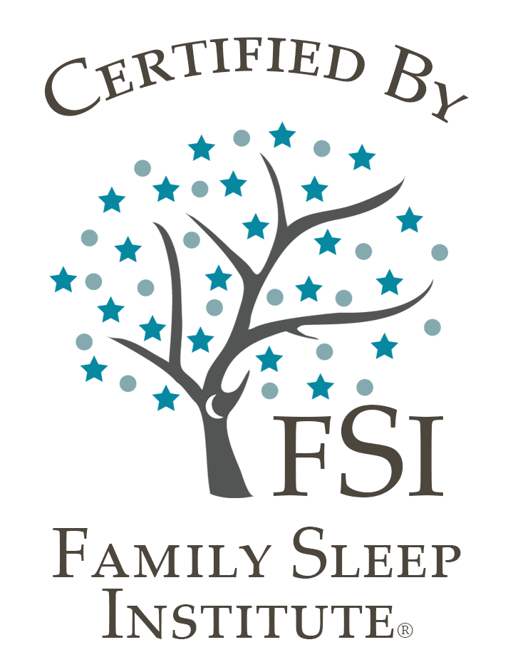 Logo of the Family Sleep Institute with a tree and stars on a white background