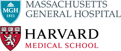 Massachusetts General Hospital logo with 'MGH' and '1811' on a black background, featuring 'Harvard Medical School' text.